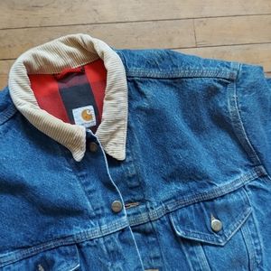Vintage CARHARTT Denim Jacket flannel lined